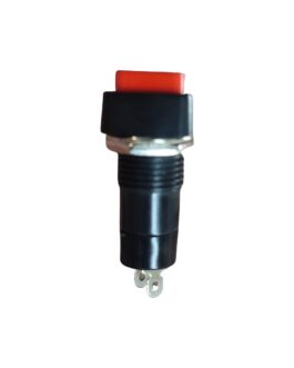 Push Button Sqr Red Latch SPST T148